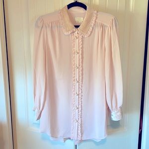 COPY - Kate Spade baby pink pearl buttons blouse